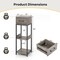 3 Tier Tall Plant Stand with Drawer Anti-tipping Devices-Grey